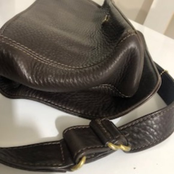 BROWN PEBBLE LEATHER COACH BAG - Picture 6 of 9